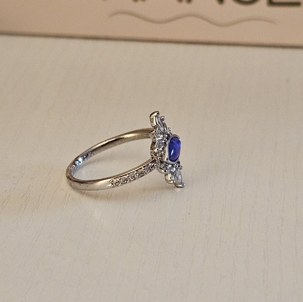 Amethyst Fire Opal Ring Size 9 - Picture 3 of 3